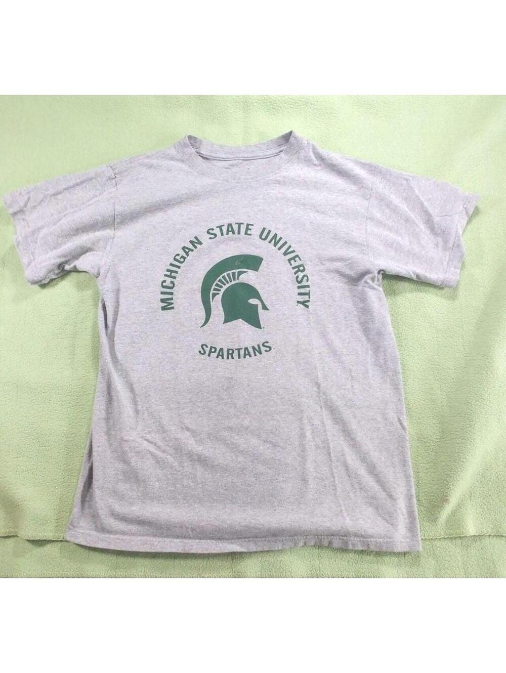 Michigan State University Spartans Grey Short Sleeve T-Shirt Size M